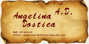 Angelina Dostica vizit kartica